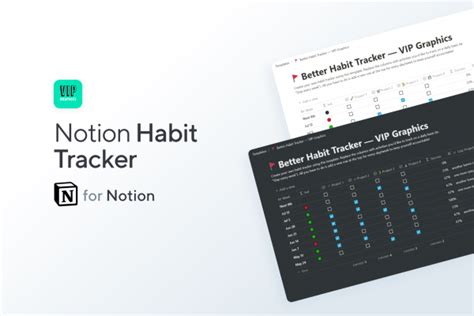 Notion Habit Tracker – VIP Graphics