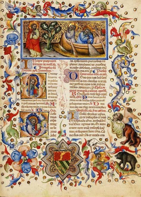 The Calling of Saints Peter and Andrew | Illuminated manuscript, Illustrated manuscript ...