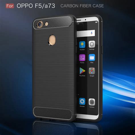 TPU Case for Oppo A73 A75s Dual SIM TD LTE Carbon Fiber Cover for Oppo F5 / A73t Phone Cases-in ...