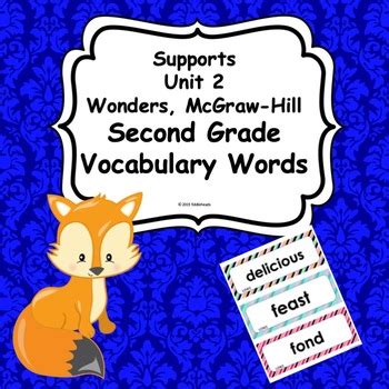 Wonders Unit 2 Weeks 1-5 Second Grade Vocabulary Words by Fiddleheads