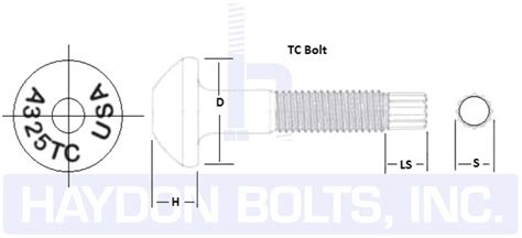 TC Bolt Only Dimension - Haydon Bolts Inc - Haydon BoltsHaydon Bolts