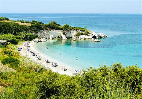 The village of Lassi with the nice beaches on Kefalonia in Greece.