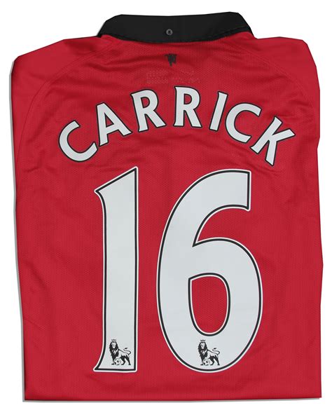 Lot Detail - Michael Carrick Manchester United Match Worn Shirt Signed