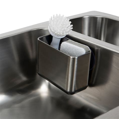 Kitchen Details Stainless Steel Sink Caddy with Suction Cups - Organize Sponges and Brushes in ...