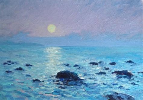 Sunrise Landscape Painting on Canvas, Original Oil Painting, Original ...