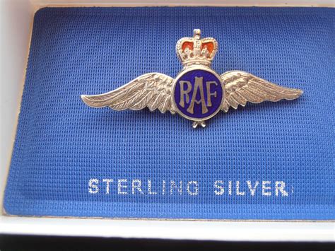 SOLID SILVER AND ENAMEL RAF BADGE IN ORIGINAL BOX | eBay | Badge, The ...