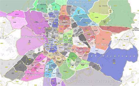 Barrios De Madrid Mapa | Mapa