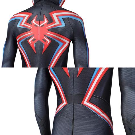 Miles Morales Cosplay Costumes, 3D Miles Morales 2099 Suit Zentai Jumpsuit for Men's and Women's ...