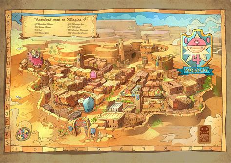 A fantasy Map of a desert town made for Wizard Brew | Fantasy map, Map, Illustrated map