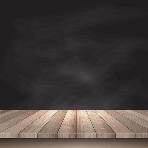 Wooden table against chalkboard background 204141 Vector Art at Vecteezy