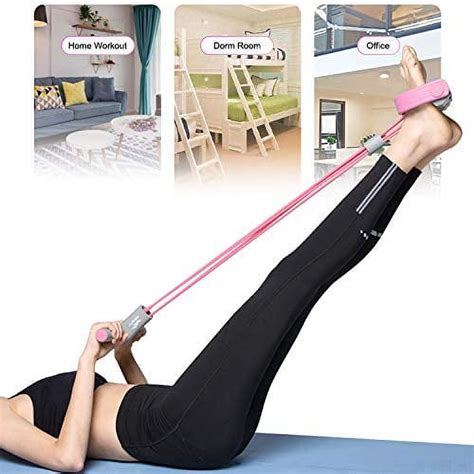 Pink Portable Pilates Bar Resistance Band Therabar Toning Bar Two Piece Design Easy Carrying ...