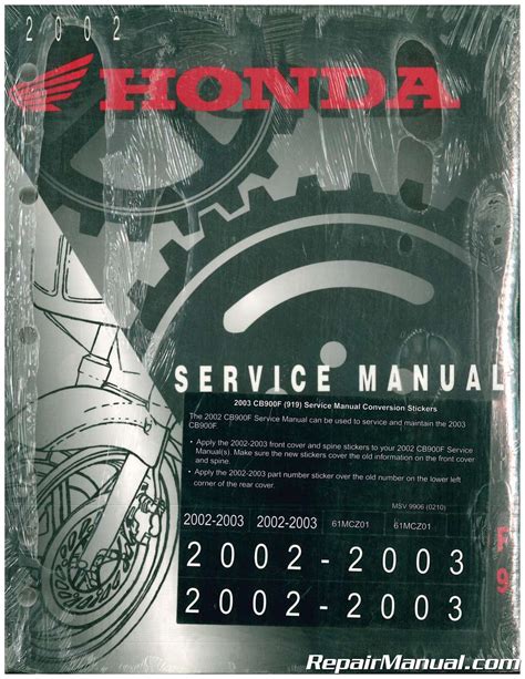 2002-2003 Honda CB900F Service Manual