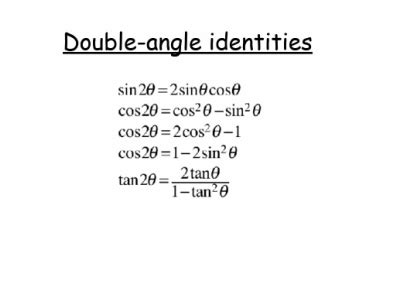 (16) Double Angle Identities - Pre-Calculus