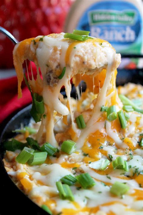 Buffalo Chicken Ranch Potato Casserole with Hidden Valley® Ranch