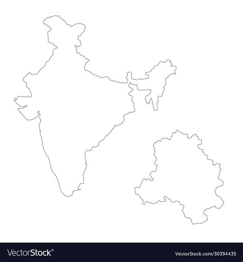 Map india and new delhi country capital Royalty Free Vector