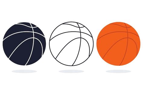 Free Vector | Basketball Outline Flat Glyph