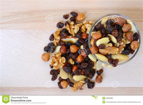 Mixed Nuts and Dried Fruits Stock Photo - Image of seed, banana: 26908880