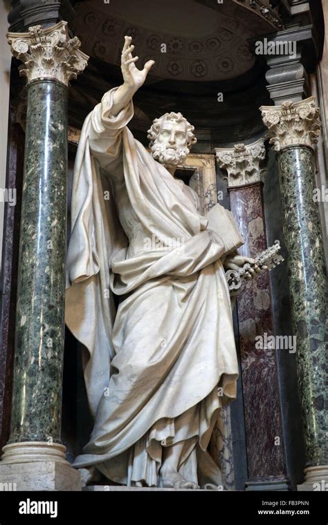 Statue of Saint Peter in the Basilica of Saint John Lateran church in Rome Italy Stock Photo - Alamy