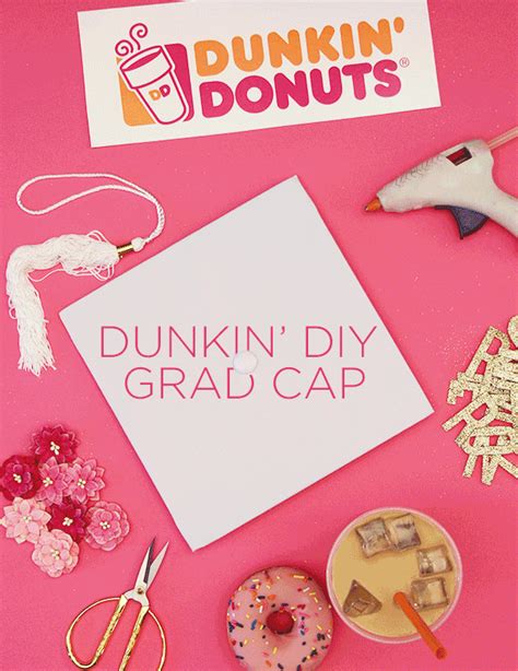 This degree runs on Dunkin’! DIY your graduation cap with this easy how-to. Step… | High school ...