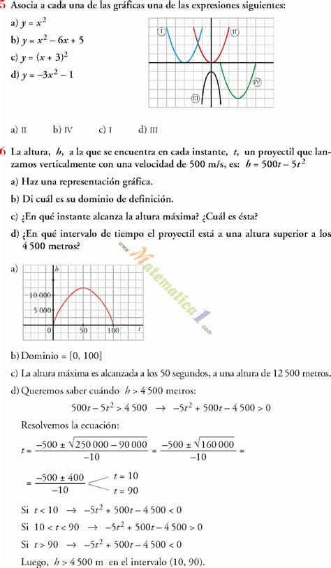 FUNCIONES CUADRATICAS EJERCICIOS RESUELTOS EN PDF