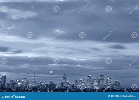 Sydney - Night Skyline stock photo. Image of construction - 4962568