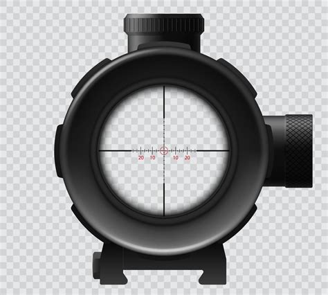 Military sniper scope, sight view target of gun 21948735 Vector Art at ...