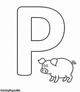 P letter Online coloring Page  Coloring Pages sketch template