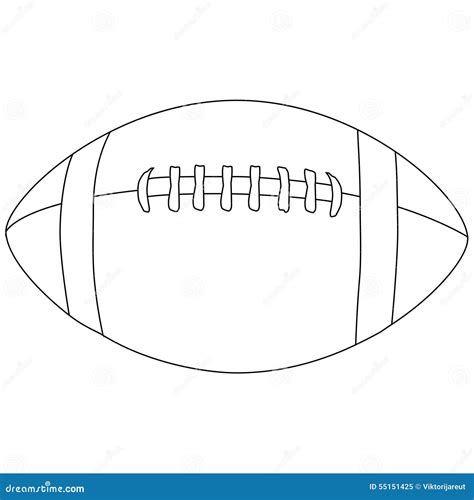 American Football Ball Outline Stock Illustration - Image: 55151425