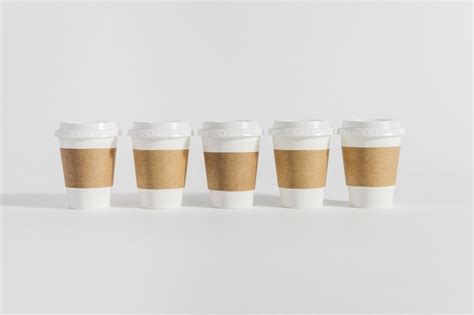 Five coffee cups | Free Photo