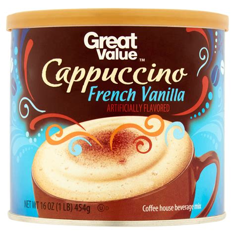 Great Value Cappuccino Mix, French Vanilla, 16 oz - Walmart.com