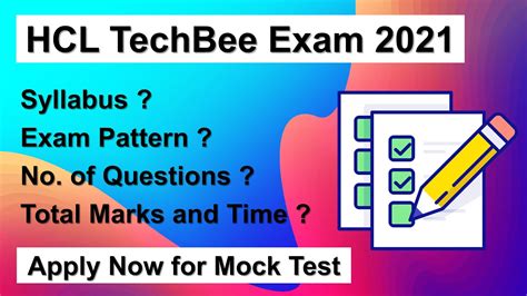 HCL Tech Bee 2021 Syllabus and Exam Pattern | Mock Test Announcement | Improve Your Score 📝 ...