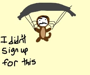 ferret skydiving (impractical jokers) - Drawception