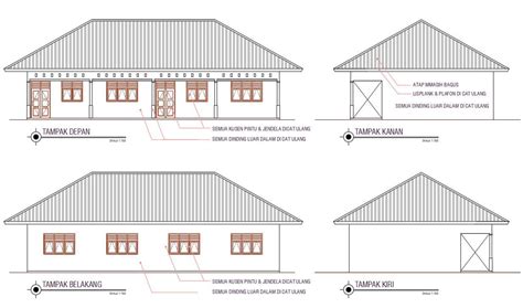 Truss Roof House Building Elevation Design DWG File - Cadbull