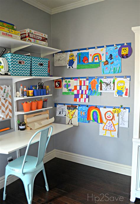 DIY Kid's Artwork Display Wall