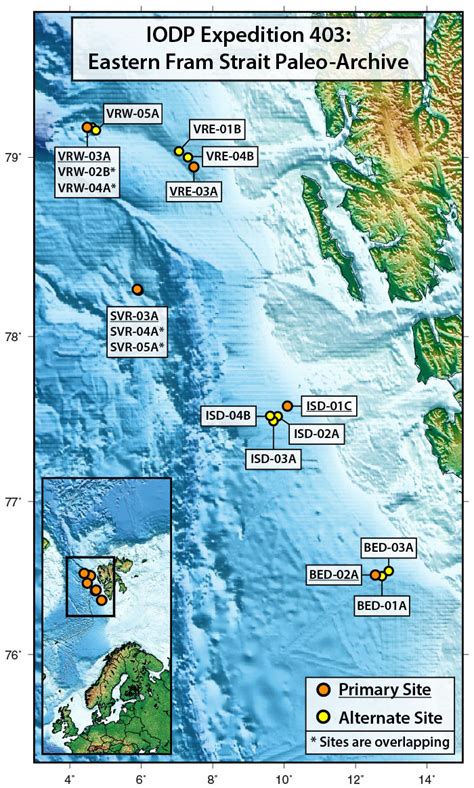 IODP JRSO • Expeditions • Eastern Fram Strait Paleo Archive