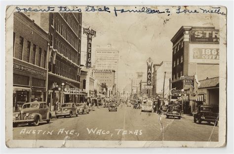 [Postcard of Austin Avenue in Waco, Texas] - The Portal to Texas History