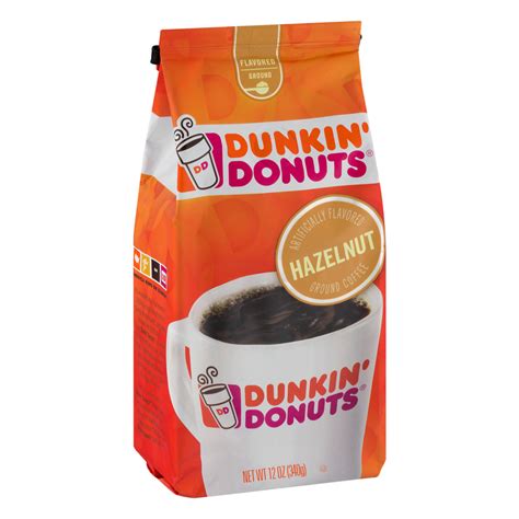 Dunkin Donuts Coffee Hazelnut Artificially Flavored 12oz Bag | Garden ...