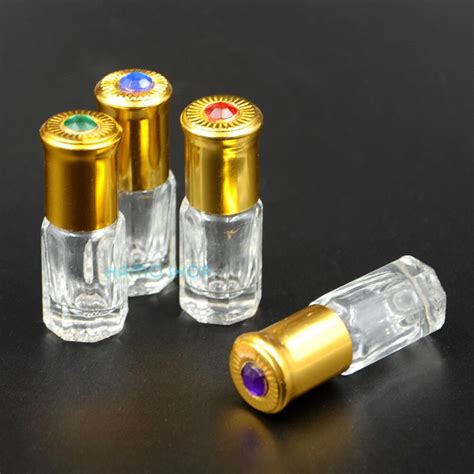 5pcs 3ml Gold Mini Glass Roll On Bottles Roller Ball Cologne Sport ...