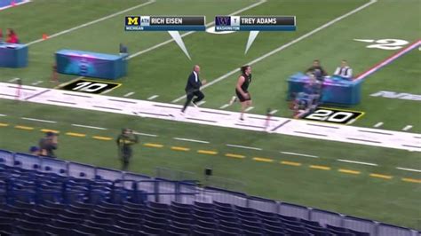 Simulcam: Rich Eisen vs. slowest 40-yard dash runner at 2020 combine