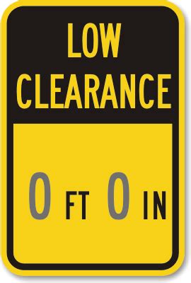 Low Clearance Signs - Free Shipping - MySafetySign.com