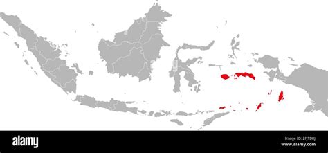 Papua barat province isolated on indonesia map. Gray background ...