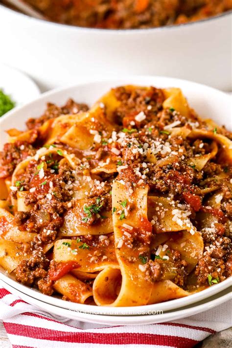 Homemade Bolognese Sauce (Pappardelle) - Spend With Pennies - Dine Ca