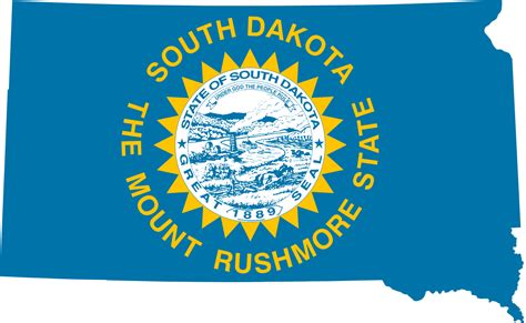 Flag map of South Dakota | South dakota, South dakota state, State flags