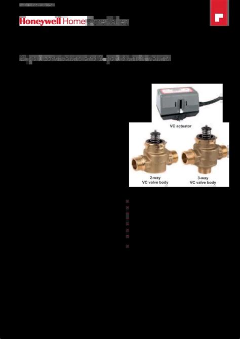 Honeywell VC series motorized valves User Guide - Information icon - Manuals+