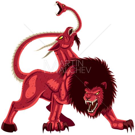 Chimera Vector Illustration. Chimaera Monster Beast - Etsy