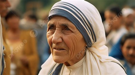 Mother Teresa Smiling And Smiles With Others Background, Mother Teresa ...