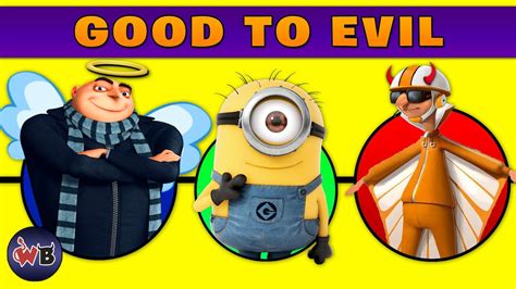 Despicable Me Characters: Good to Evil - YouTube