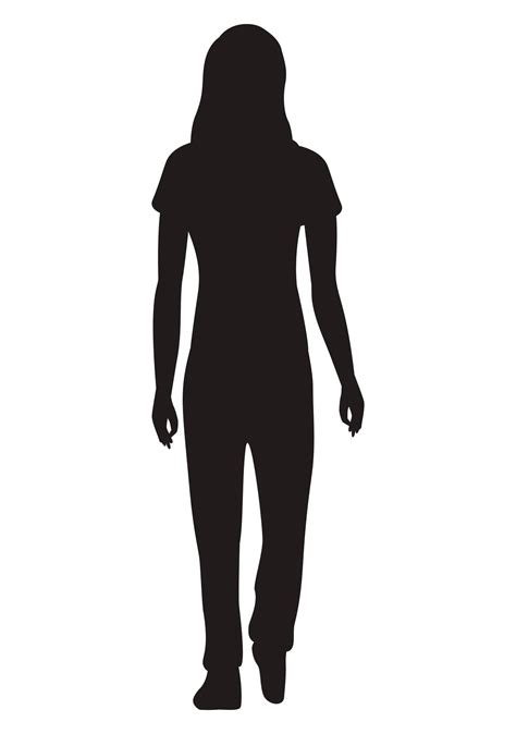 woman standing silhouette 2495154 Vector Art at Vecteezy