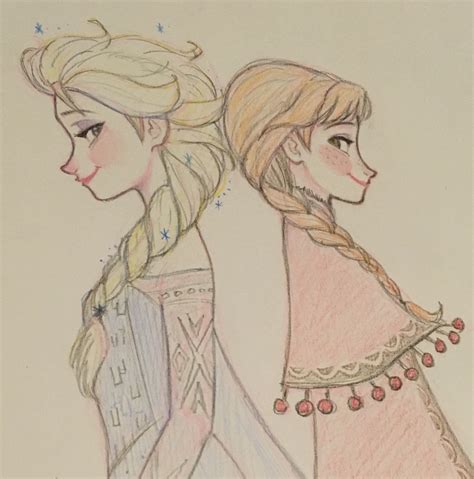 Elsa and Anna - Elsa and Anna Fan Art (39107250) - Fanpop