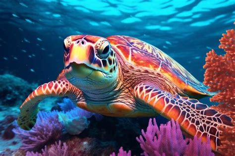 Colorful Sea Turtles Stock Photos, Images and Backgrounds for Free Download